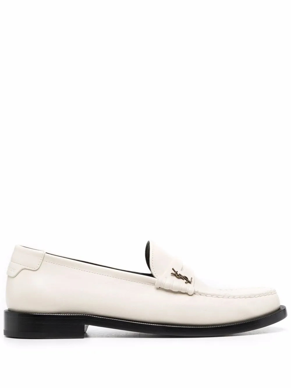 Saint Laurent Monogram Plaque Loafers - Farfetch | Farfetch Global