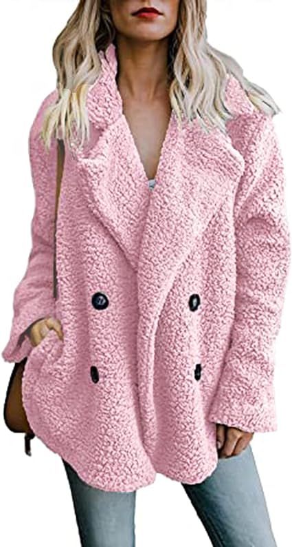 Zeagoo Women's Faux Fur Coat Fuzzy Cardigan Warm Fleece Jacket Long Sleeve Oversized Winter Outwe... | Amazon (US)