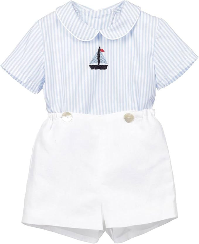 Twoflower toddler Kids Baby Boys' 2-Piece outfit set for spring Long sleeved suit with embroidery... | Amazon (US)