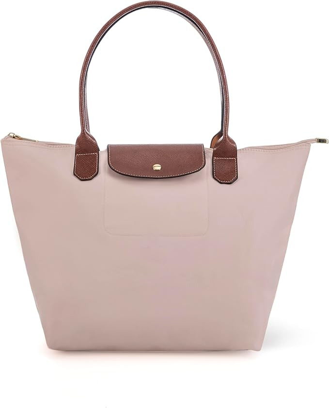 Tote Bag for Women Foldable Shoulder Bag Nylon Weekend Hobo Handbag | Amazon (US)