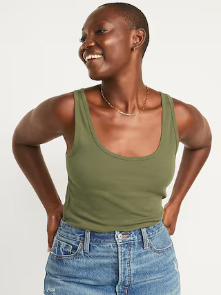 Scoop-Neck Rib-Knit First Layer Tank Top for Women | Old Navy (US)