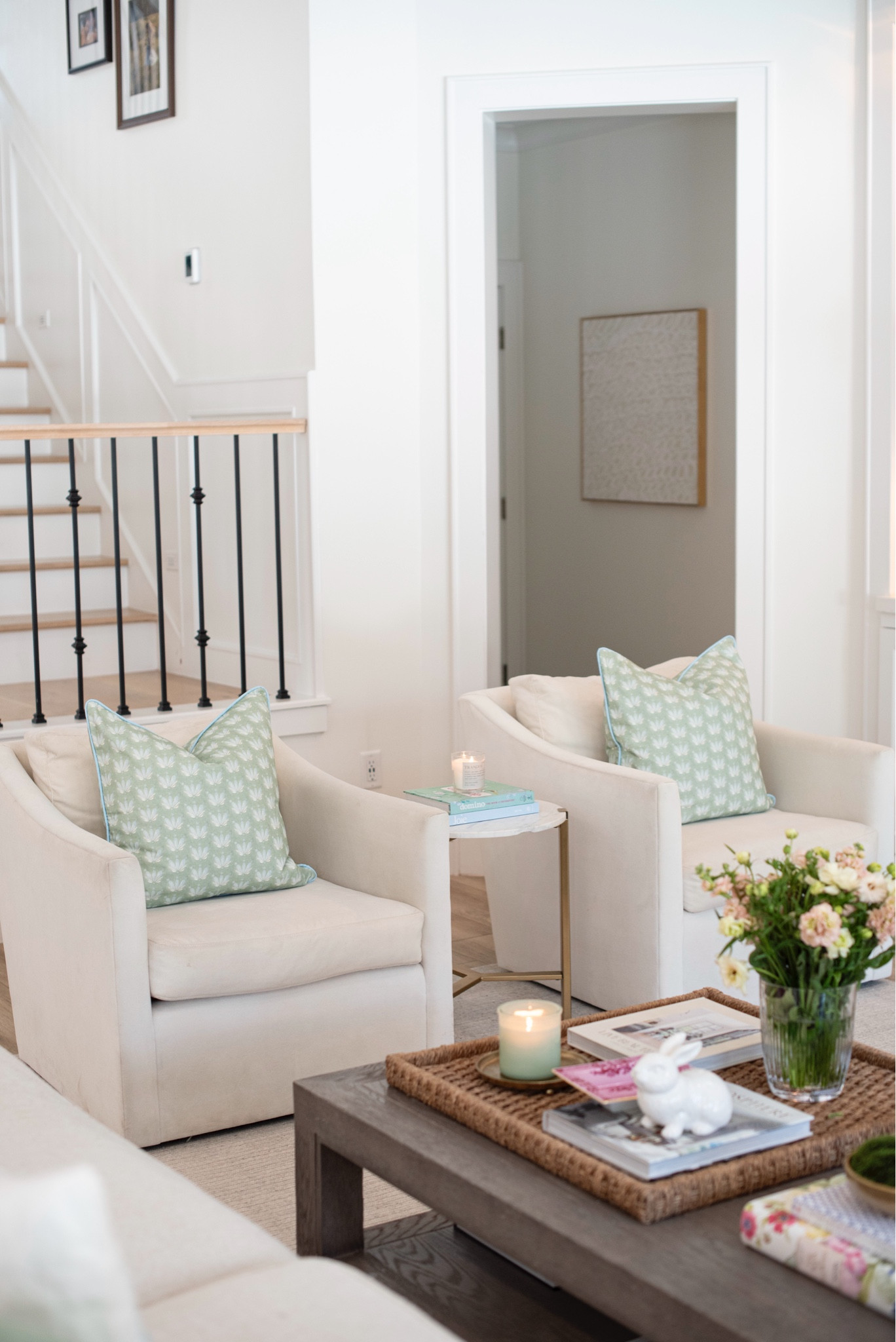 Living room accent chairs with Spring decorative pillows 🌷

#LTKfamily #LTKhome #LTKSeasonal