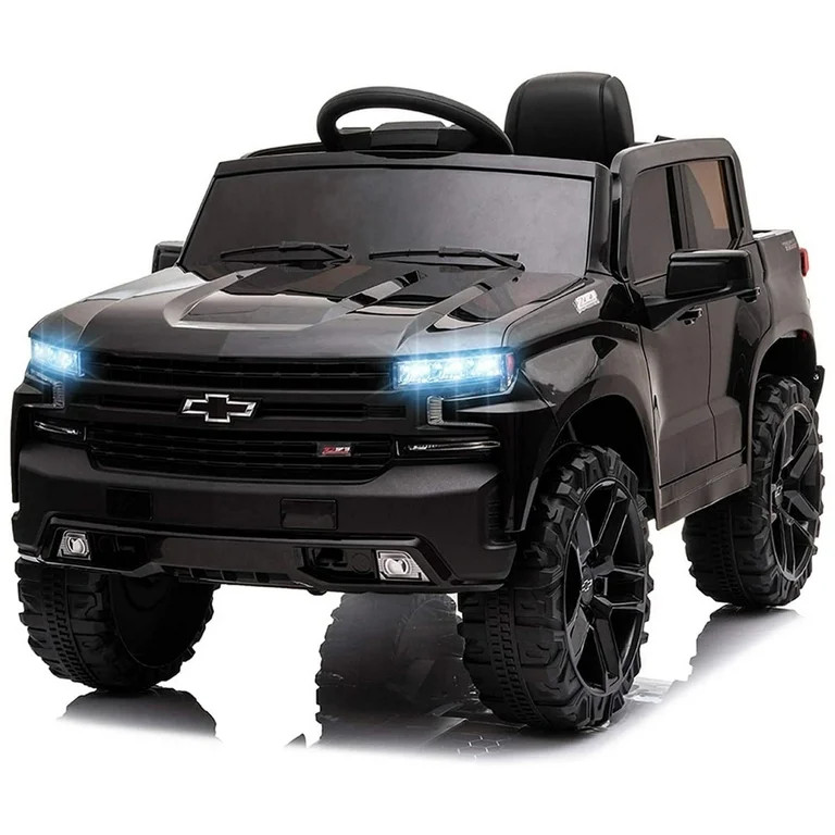 FUNTOK Licensed Chevrolet Silverado 12V Kids Electric Ride on Truck,Battery Powered Ride on Toy C... | Walmart (US)