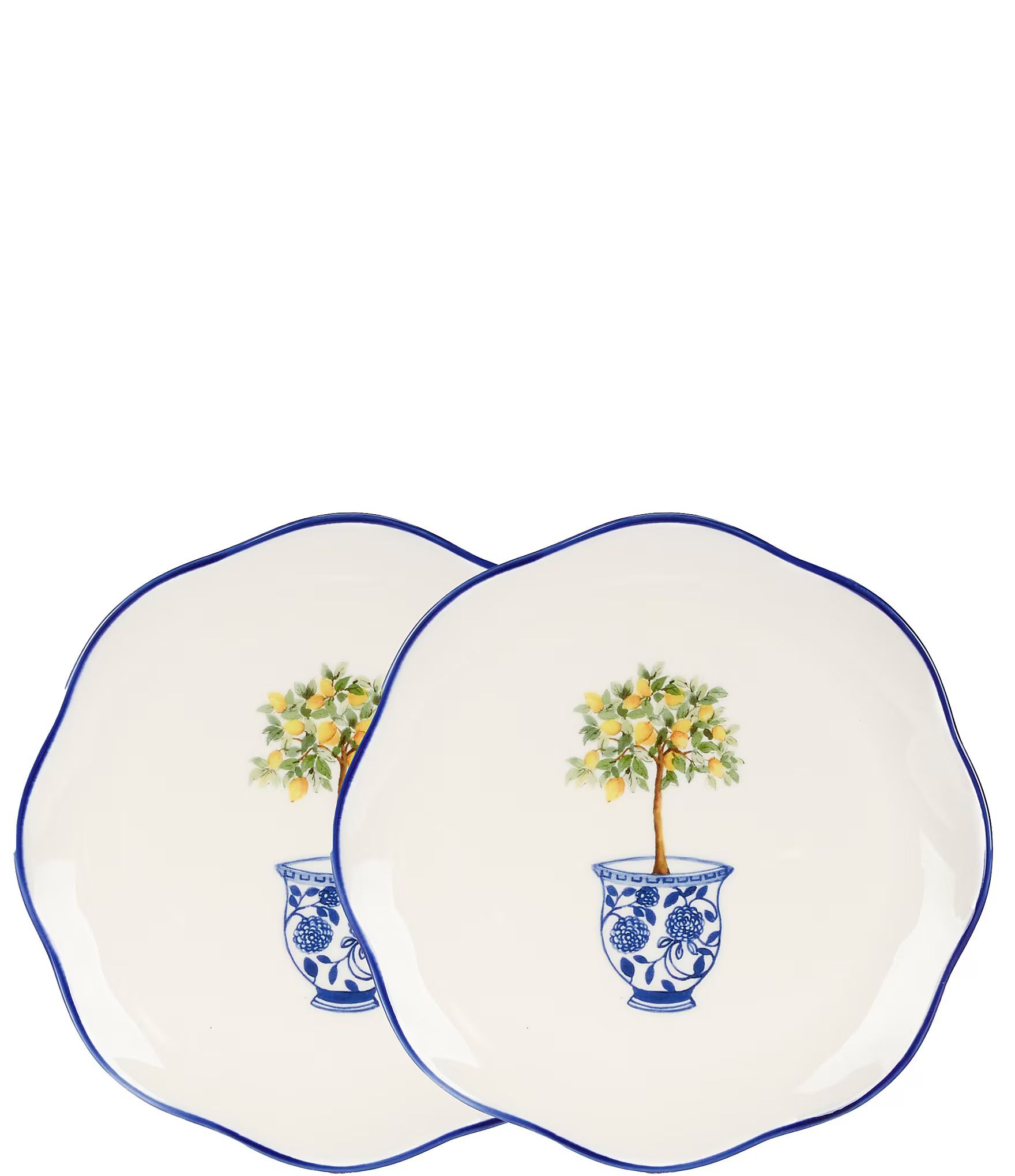 Lemon Accent Plates, Set of 2 | Dillard's