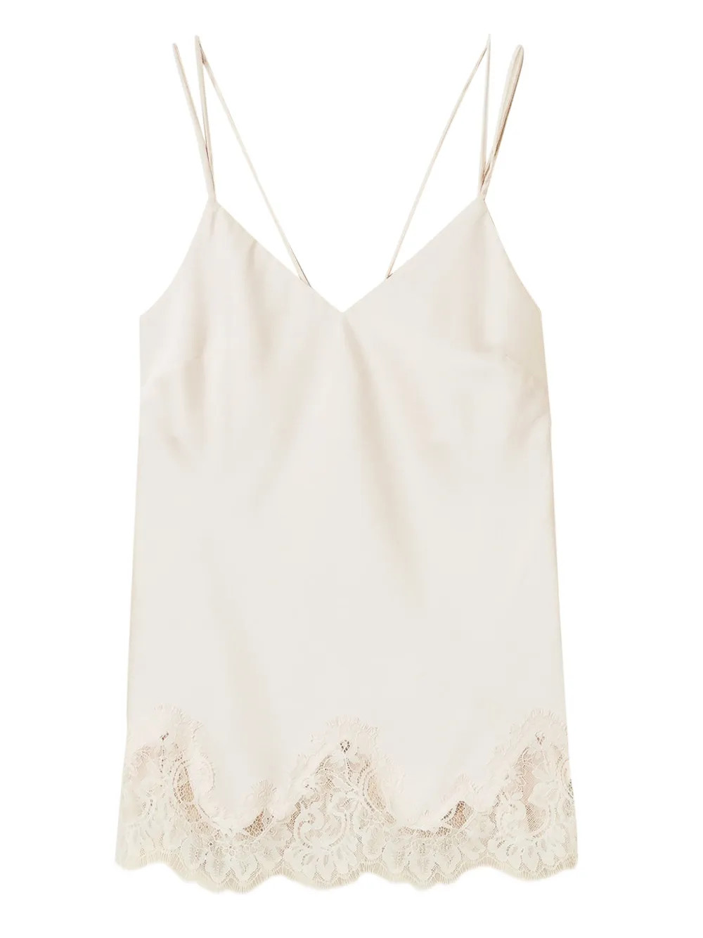 TWINSET lace-trimmed Top | White | FARFETCH FR | Farfetch Global