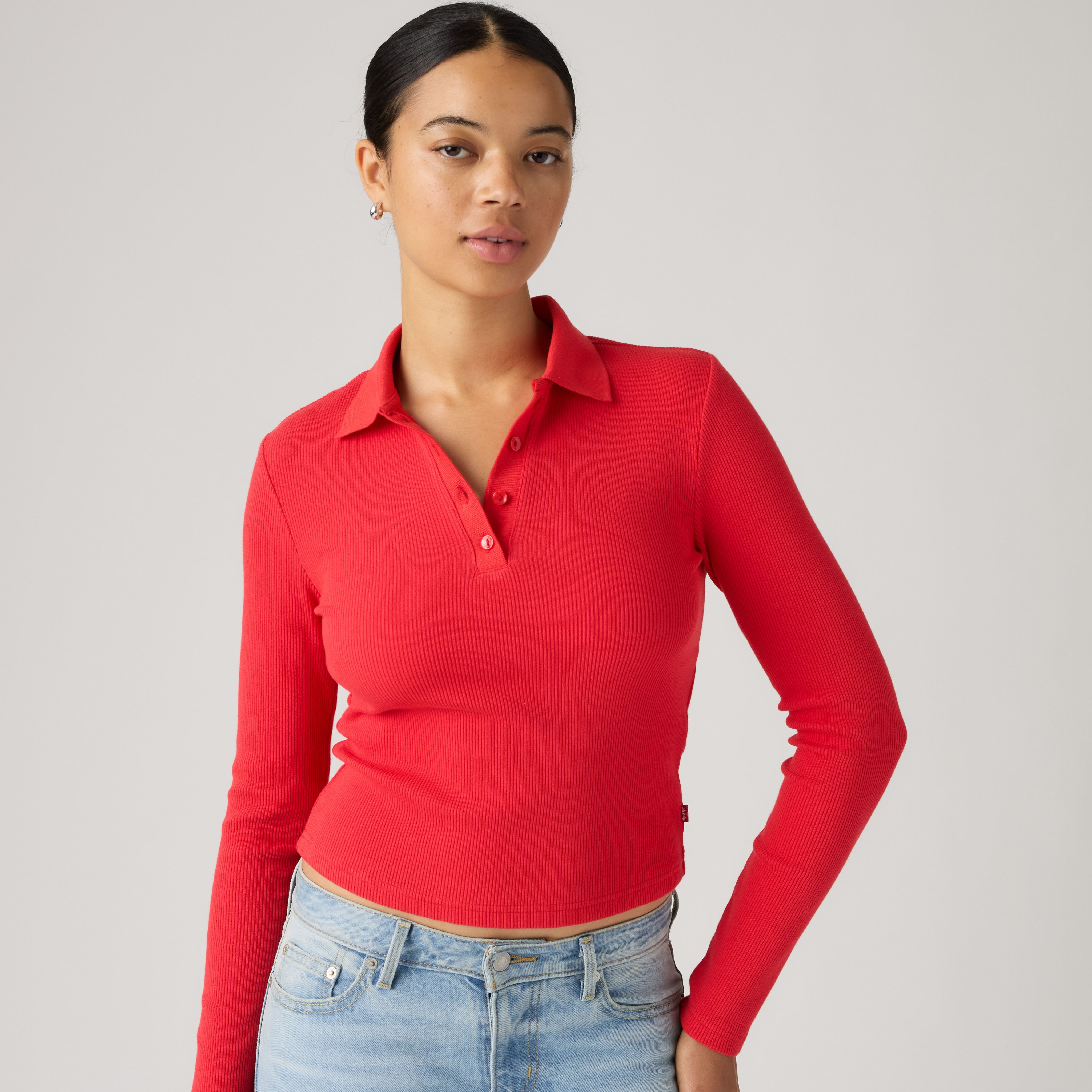 Levi's Rory Long-Sleeve Polo - Women's XS | Levi's CA