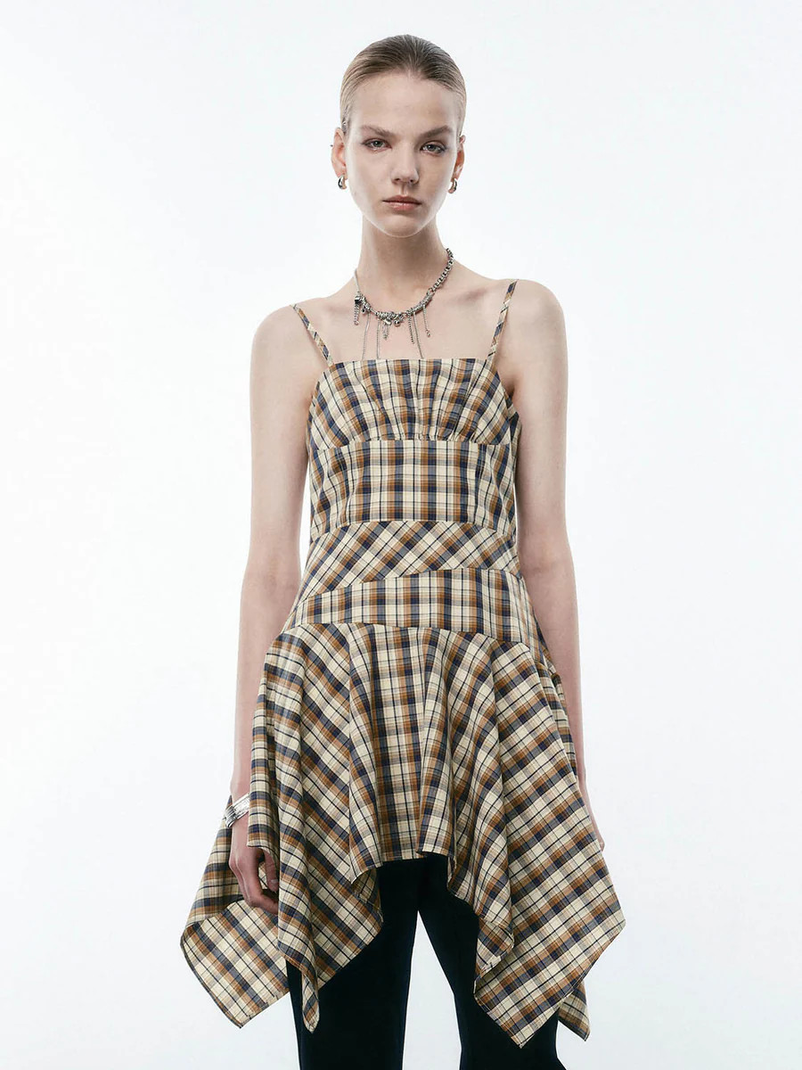 Cami Plaid A-Line Dresses | Urban Revivo