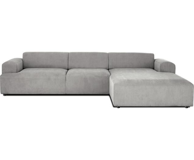 Cord-Ecksofa Melva (4-Sitzer) in Grau | WestwingNow EU