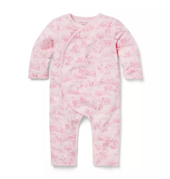 Baby Farm Animal Toile Wrap One-Piece | Janie and Jack