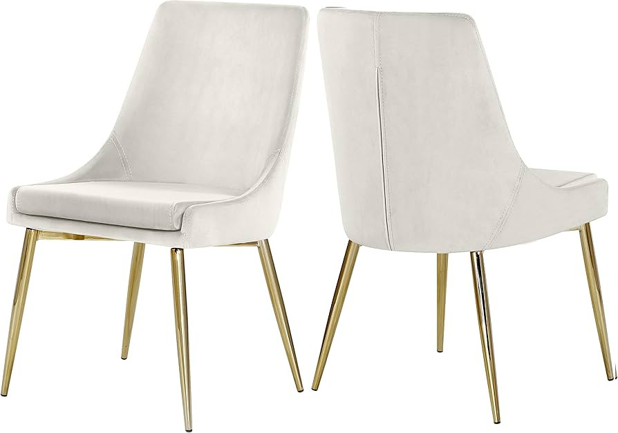 Meridian Furniture Karina Collection Modern | Contemporary Velvet Upholstered Dining Chair with S... | Amazon (US)