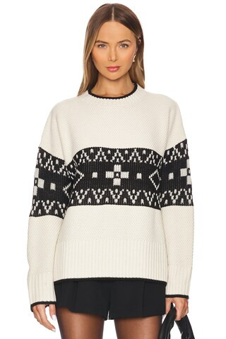 PISTOLA Leanni Pullover in Oatmeal Blk Fairisle from Revolve.com | Revolve Clothing (Global)