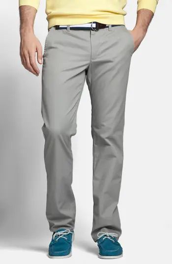 Men's Bonobos Straight Fit Washed Chinos, Size 29 x 32 - Grey | Nordstrom