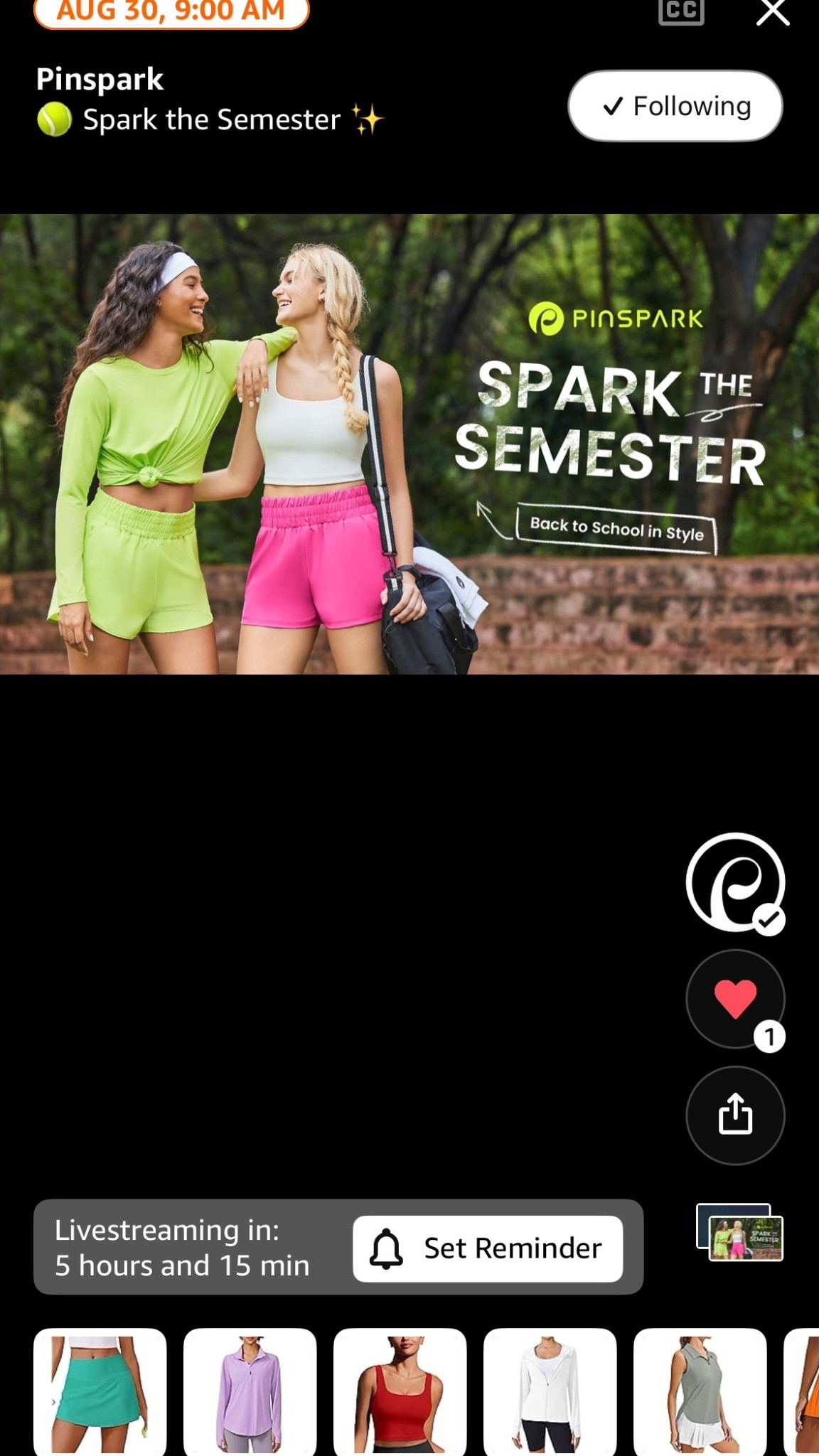 Today on Amazon live ! Join me at 9 am EST! I’m hosting back to school , sporty chic outfits for women and men on Pinspark’s Amazon live! 

#LTKStyleTip #LTKActive #LTKMens