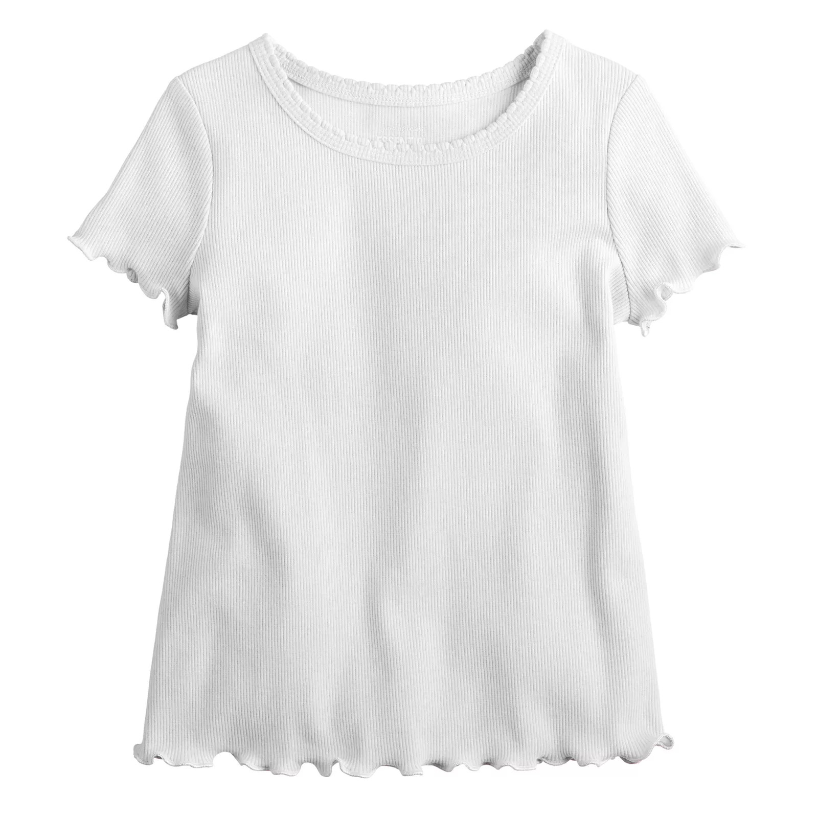 Girls 4-12 Jumping Beans® Lettuce Edge Ribbed T-Shirt | Kohl's