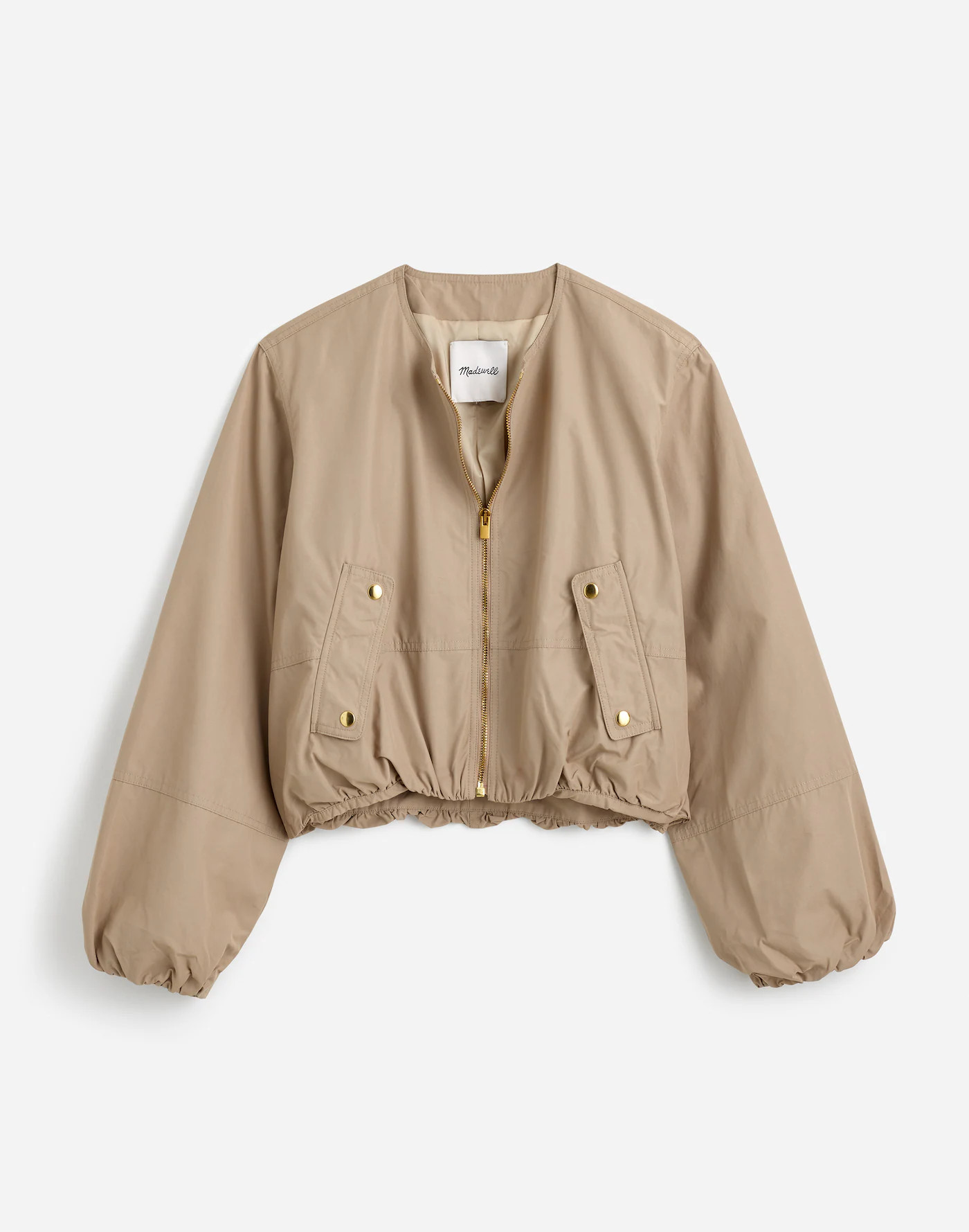 Bubble-Sleeve Bomber Jacket | Madewell | Madewell