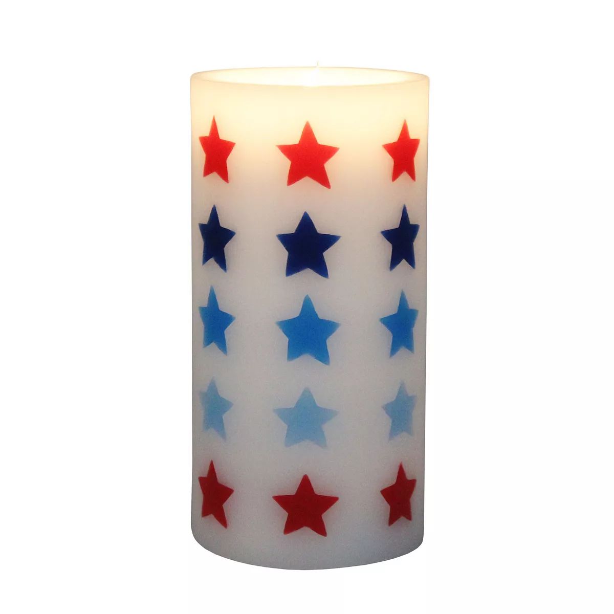 Celebrate Together™ Americana Stars LED 3" x 6" Pillar Candle | Kohl's
