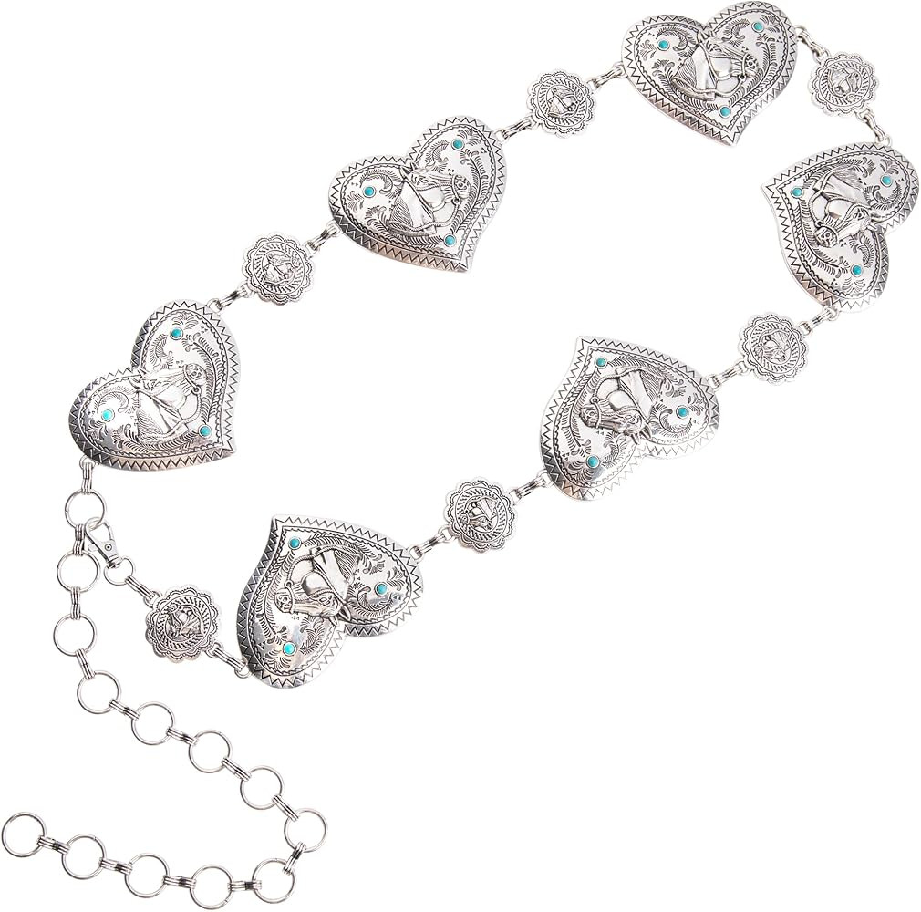 Montana West Wrangler Jewelry Western Concho Belts for Women Cowgirl | Amazon (US)