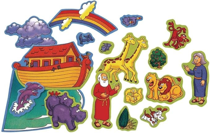Little Folk Visuals Beginners Bible: Noah's Ark Precut Flannel/Felt Board Figures, 20 Pieces Set | Amazon (US)