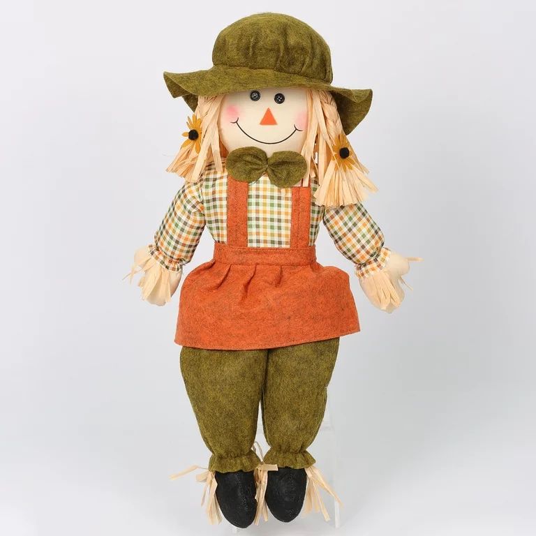 Fall Harvest Multicolor Sitting Scarecrow Decoration, 23", by Way To Celebrate | Walmart (US)