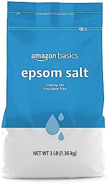 Amazon Basics Epsom Salt Soak, Unscented, Magnesium Sulfate USP, Muscle and Feet Relaxation, Soot... | Amazon (US)