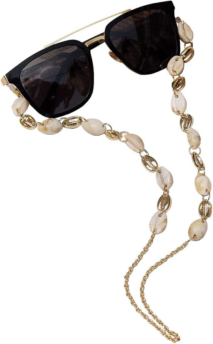 ADDJ Eyeglasses Chains Eyewear Strap Sunglasses Holder Reading Glasses Retainer Lanyard Cowrie Sh... | Amazon (US)