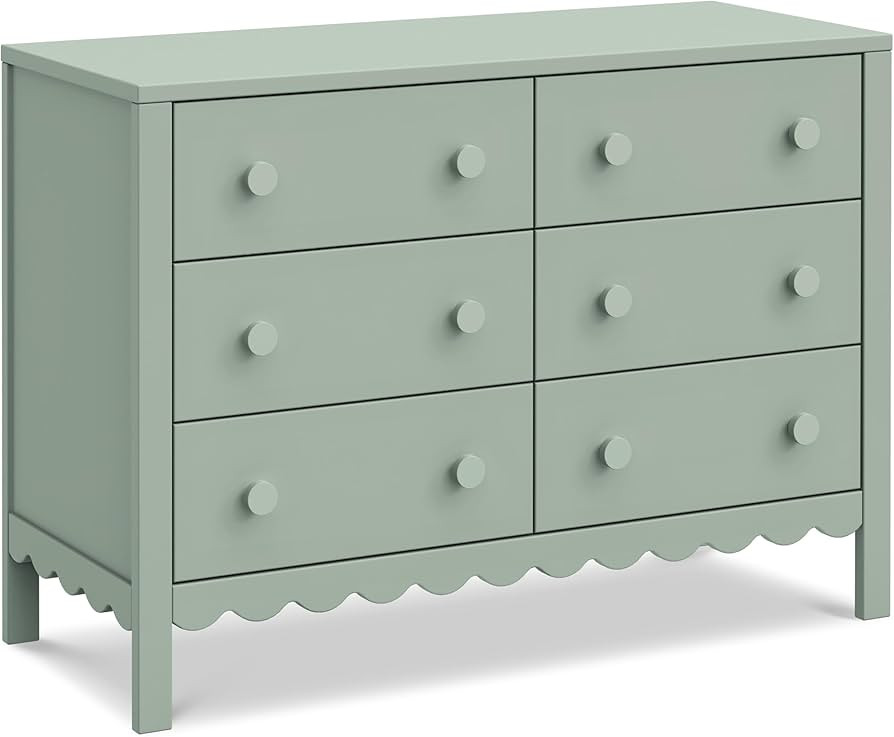 daVinci Sammy Scallop 6-Drawer Dresser in Light Sage | Amazon (US)
