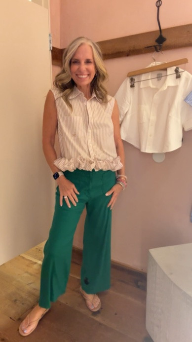 Wearing 27 in the pants and XS top. 
The pants have stretch and a little room, so I could possibly size down.

#LTKootd #LTKgrwm #LTKOver40