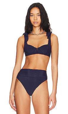 BEACH RIOT Blair Bikini Top in Navy from Revolve.com | Revolve Clothing (Global)