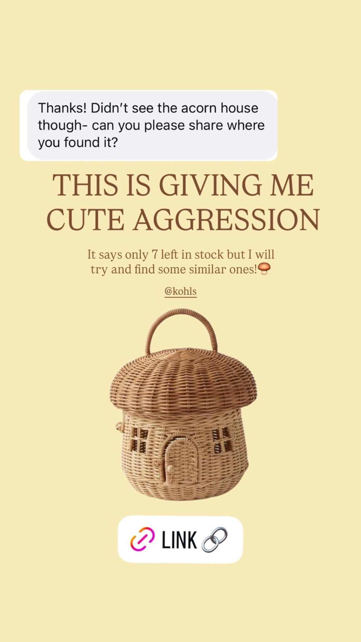 THIS IS GIVING ME CUTE AGGRESSION It says only 7 left in stock but I will try and find some similar ones!🍄‍🟫 @kohls