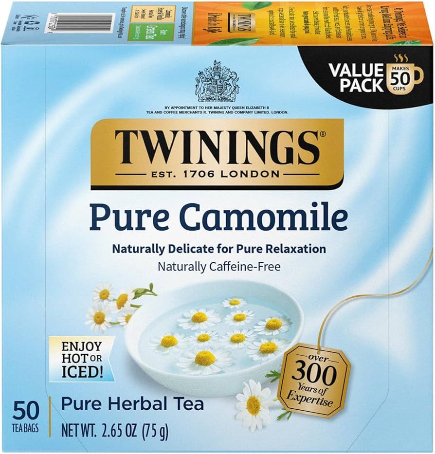 Twinings Pure Camomile Herbal Tea - Naturally Caffeine-Free Camomile Tea Bags Individually Wrappe... | Amazon (US)