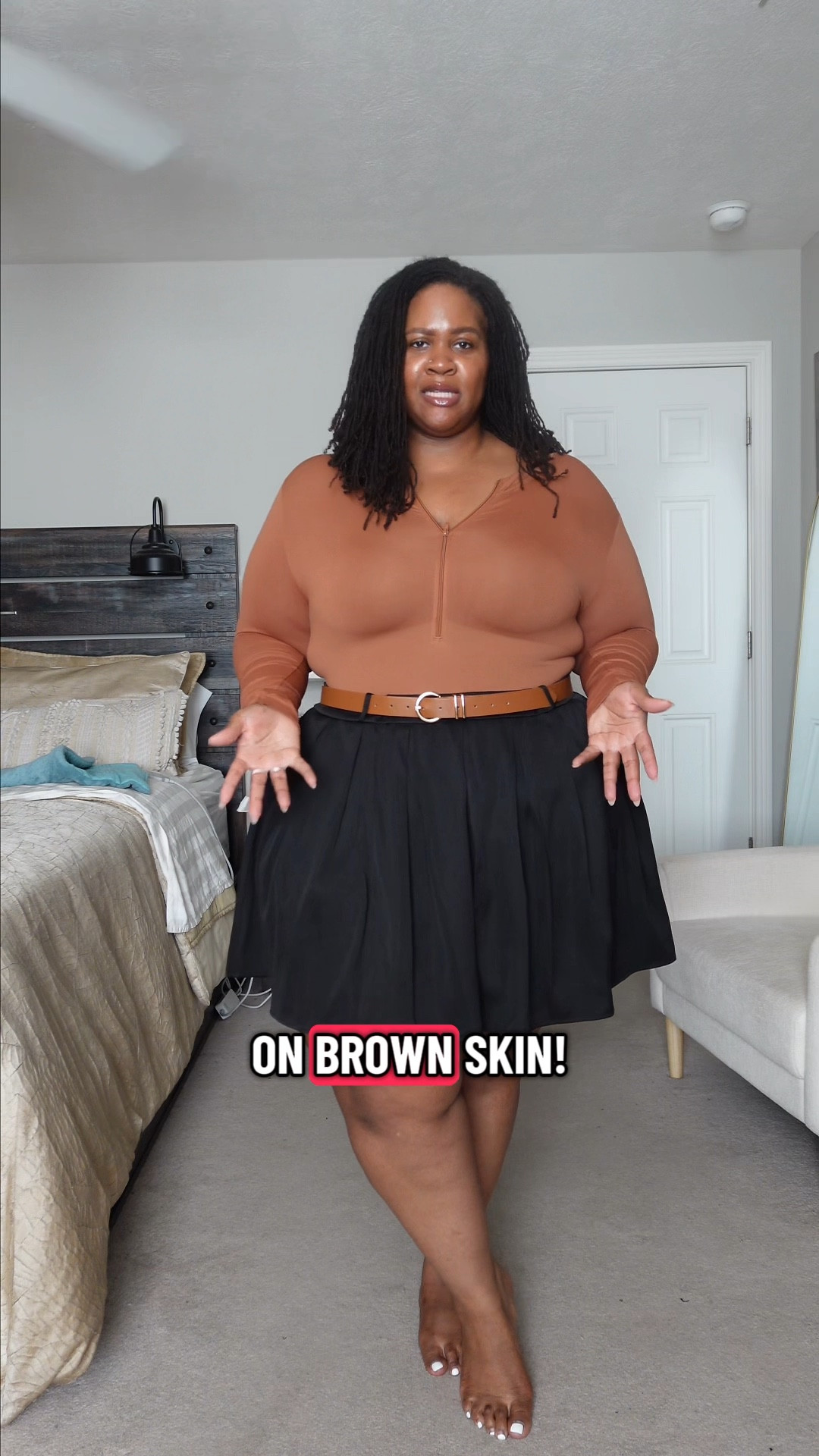 This bodysuit is TEAAAAAAA The way it snatched my waist in and complemented my skin tone is impressive. I’m wearing the 3X/4X and YES I was able to close it. The skirt is in a size 24 and the belt is part of a set. I got the 42-47in version. Enjoy!!!

#LTKCyberWeek #LTKFindsUnder50 #LTKPlusSize