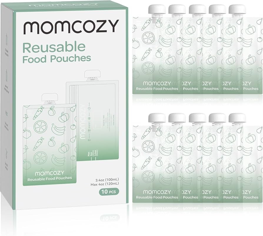 Momcozy Reusable Baby Food Pouches for Toddlers,BPA Free Plastic,Food Safe,Freezer Safe,Refillabl... | Amazon (US)
