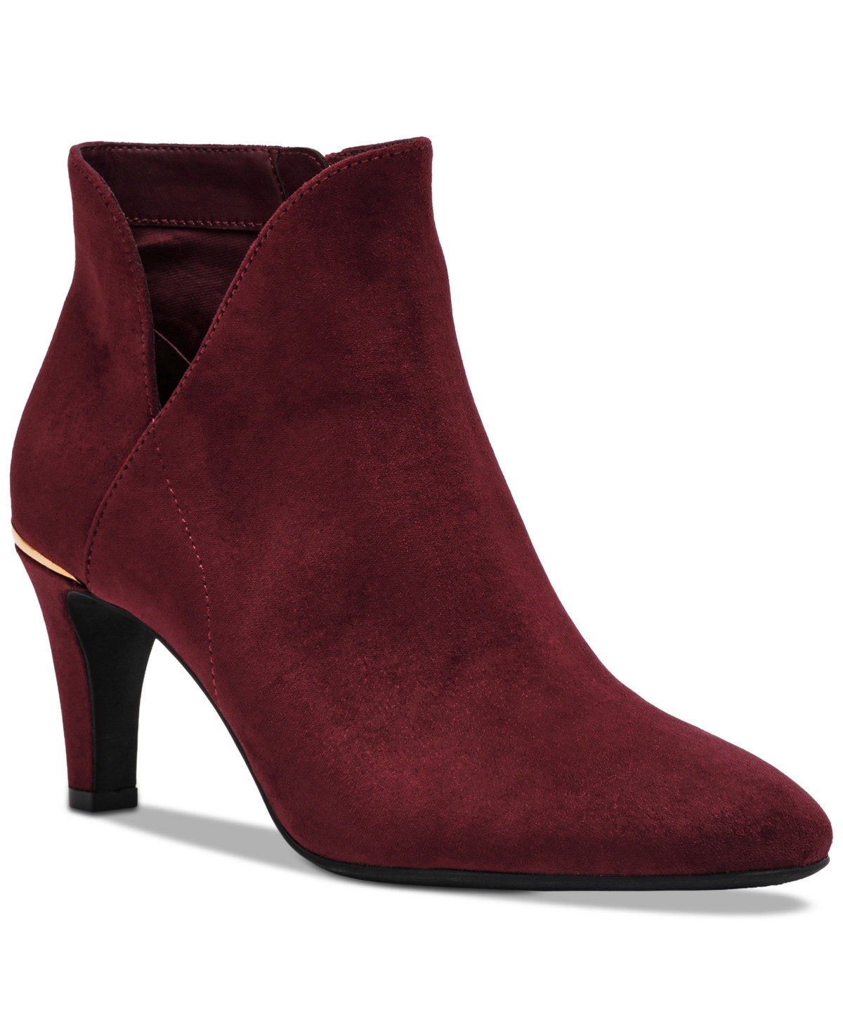 Anne Klein Women's Annabelle Ankle Booties - Burgandy | Macy's
