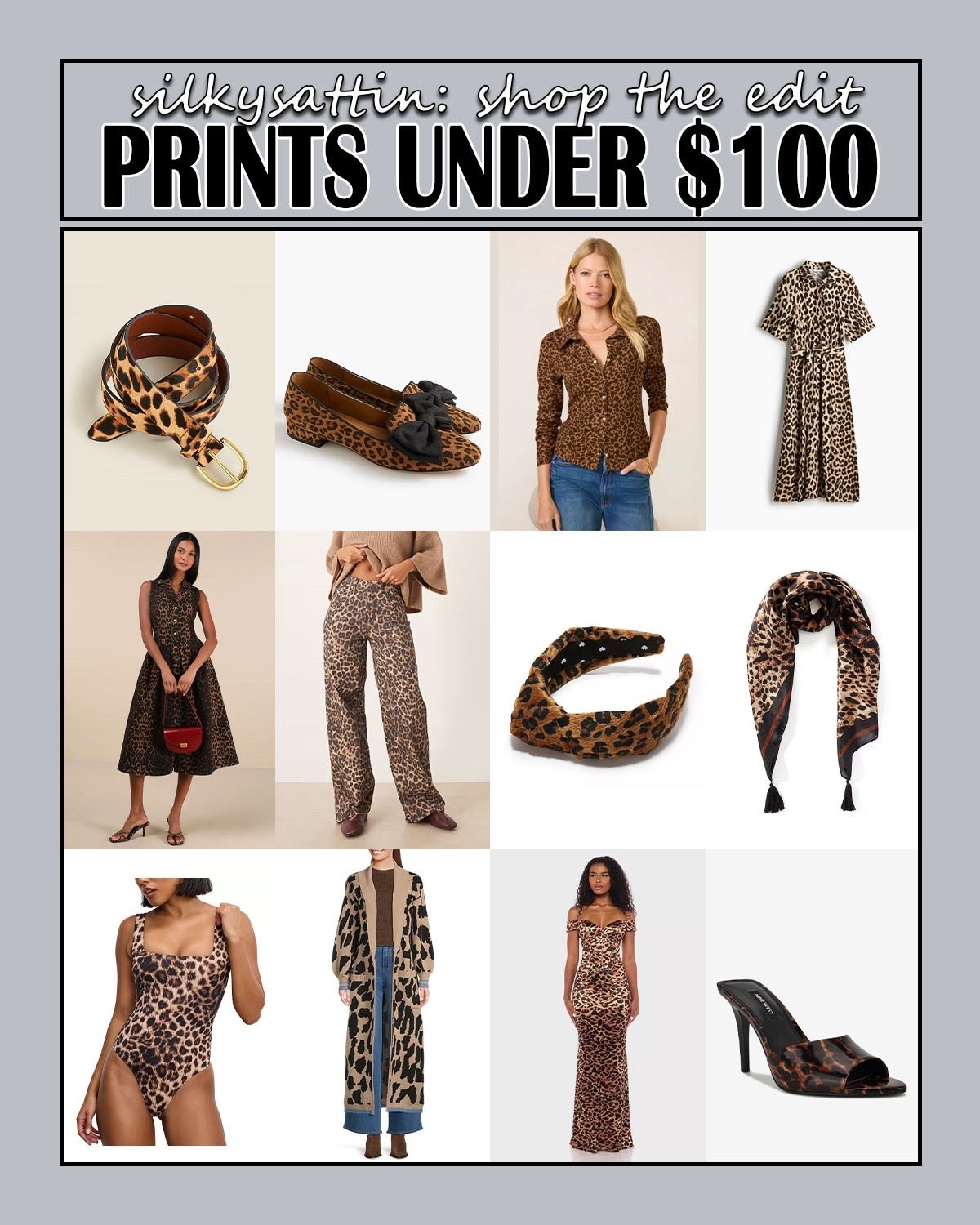 Shop the Edit: Leopard Prints Under $100

Whoever said prints are considered a neutral color is a winner in my book! It’s one of my favorite subtle ways of taking any outfit to the next level without trying too hard. Shop these leopard print articles for under $100. I added additional options in “Shop similar products,” all under $100 as well. 

Check out my profile for two other leopard print posts: one in the $100-$200 range and one over a $200 budget. With these three options, you're sure to find something you love. 

..And if that’s not enough, we have similar posts for all of the following prints too: cow, crocodile, snake, and zebra prints! Visit my profile for all things prints.

#faux #cow #croc #crocodile #catprint #leopard #snake #zebra #calfhair #ponyhair #leather #print #pattern 


#LTKFindsUnder50 #LTKFindsUnder100 #LTKSaleAlert