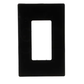 Eaton 1 -Gang Midsize Size Black Polycarbonate Indoor Screwless Decorator Wall Plate | Lowe's
