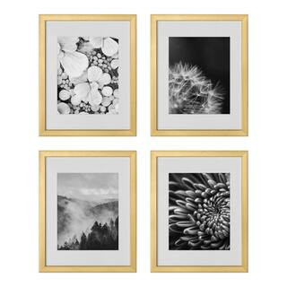 StyleWell 11" x 14" Matted to 8" x 10" Gold Gallery Wall Picture Frames (Set ... | The Home Depot