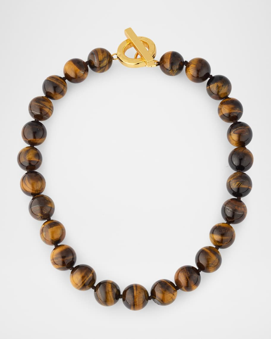 Tiger's Eye Statement Necklace with Toggle | Neiman Marcus