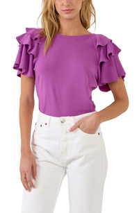 Click for more info about Ruffle Shoulder Top