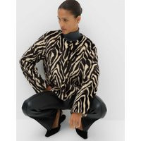 M&S Faux Fur Zebra Print Short Jacket Ivory Mix | Marks & Spencer (UK)