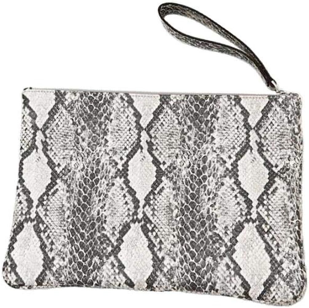 Envelop Clutch Purse for Women Handbags Snakeskin Pattern Evening Clutch Bag for Daily Use Wedding C | Amazon (US)