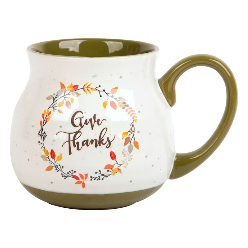 Give Thanks Harvest Mug, 18Oz, Ceramic, sold by At Home | At Home