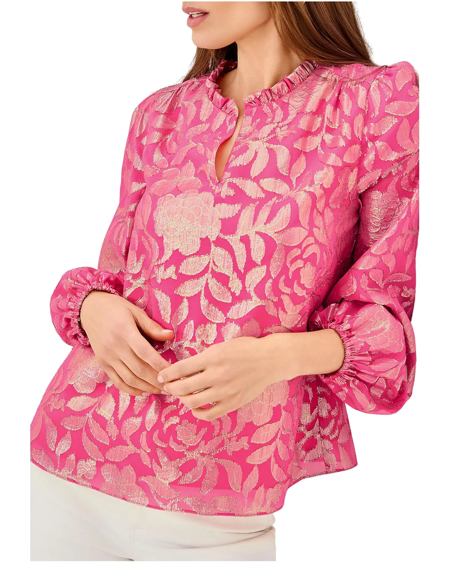 Giana Long Sleeve Silk Top | Zappos