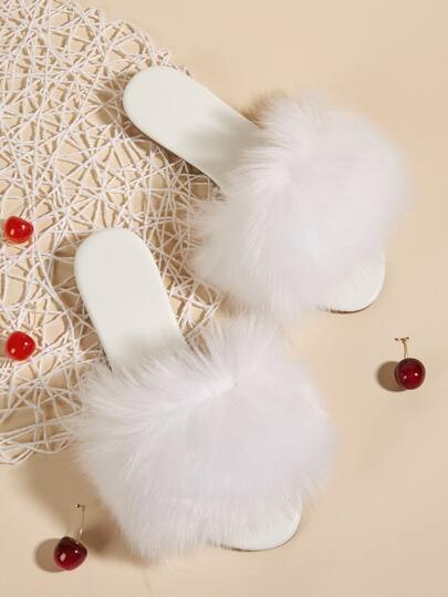 Plush Slide Sandals | SHEIN