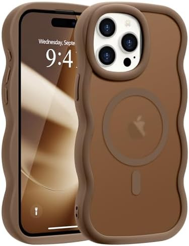 Pepmune for iPhone 15 Pro Max Case, Curly Wavy Frame Hard Translucent Matte Clear Back Cover for ... | Amazon (US)