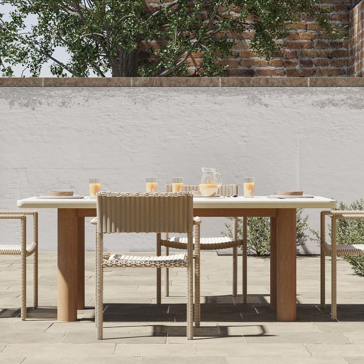 Cusco Outdoor Concrete Dining Table (76") | West Elm (US)