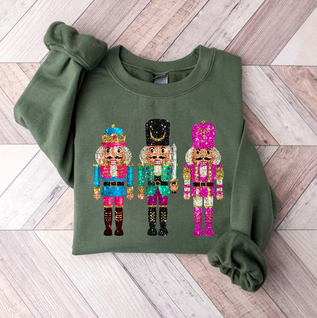 Nutcracker Sweatshirt Christmas Sweatshirt Cute Holiday - Etsy | Etsy (US)