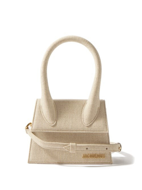 Jacquemus - Chiquito Small Linen-blend Bag - Womens - Beige | Matches (US)