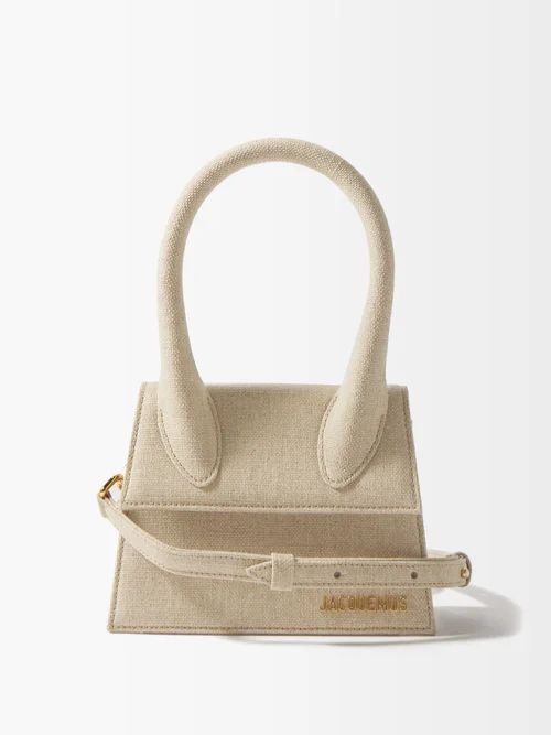 Jacquemus - Chiquito Small Linen-blend Bag - Womens - Beige | Matches (US)