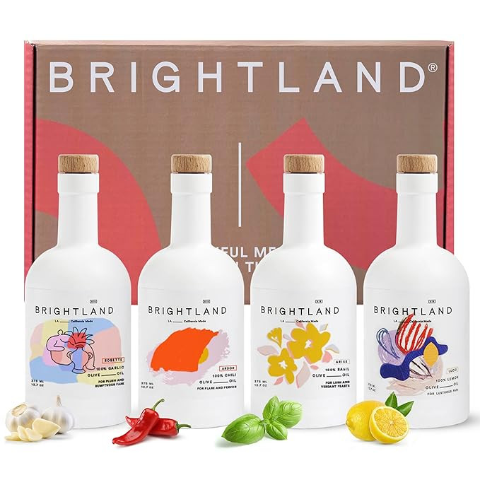 Brightland Infused Olive Oils, The Artist Capsule - Cold-Pressed Made with Early-Harvest Frantoio... | Amazon (US)