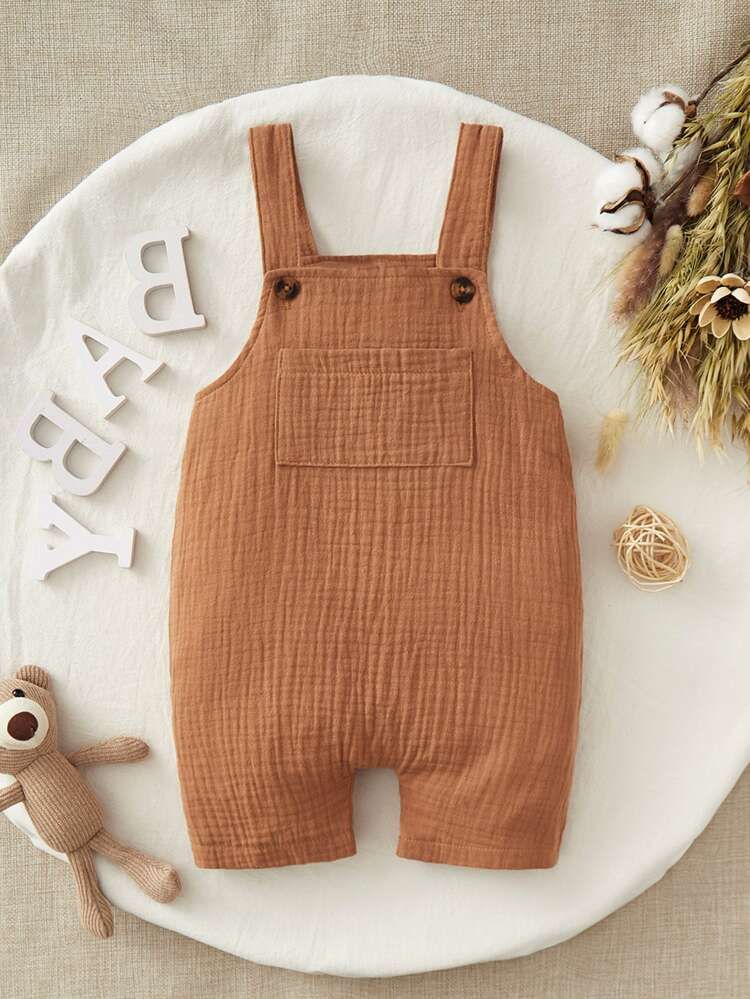 Baby Pocket Patched Overall Romper | SHEIN